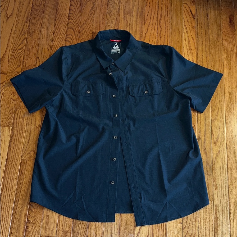Gerry Weber Grey/Dark Blue Casual Button Down Shirt